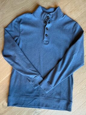 The Normal Brand Puremeso Button Popover Cozy Slate Blue Men’s Size Small